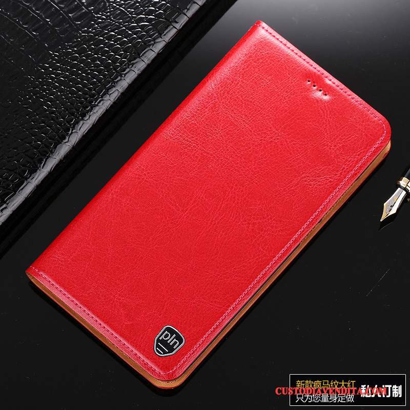 Custodia Redmi Note 4x Pelle Telefono Piccola, Cover Redmi Note 4x Protezione Anti-caduta Rosso