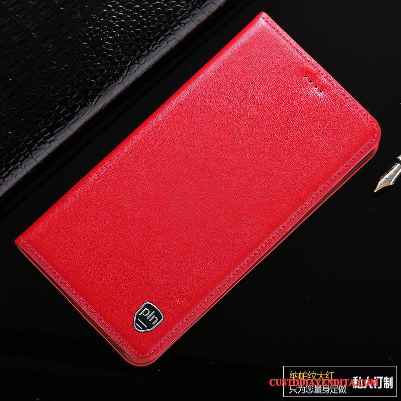 Custodia Redmi Note 4x Protezione Telefono Giallo, Cover Redmi Note 4x Pelle Rosso