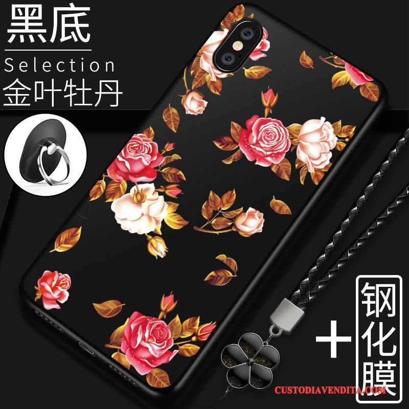 Custodia Redmi Note 5 Pro Creativo Macchiati Morbido, Cover Redmi Note 5 Pro Silicone Tendenza Rosso