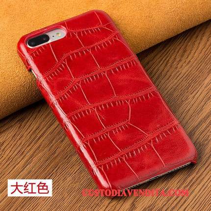 Custodia Redmi Note 5 Pro Pelle Rosso Modello Coccodrillo, Cover Redmi Note 5 Pro Protezione Piccola Difficile