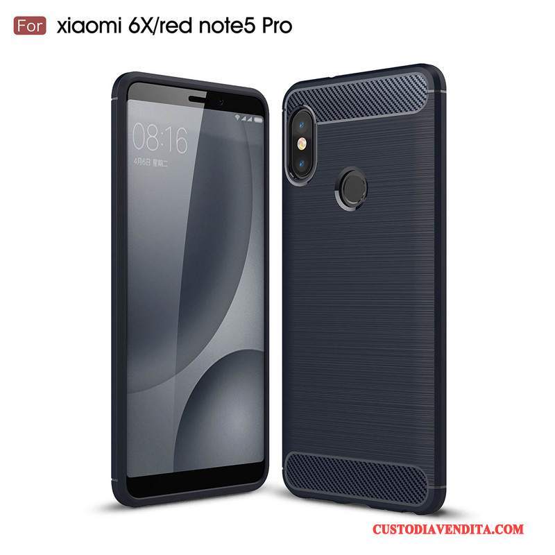 Custodia Redmi Note 5 Pro Silicone Rosso Morbido, Cover Redmi Note 5 Pro Protezione Tutto Incluso Piccola