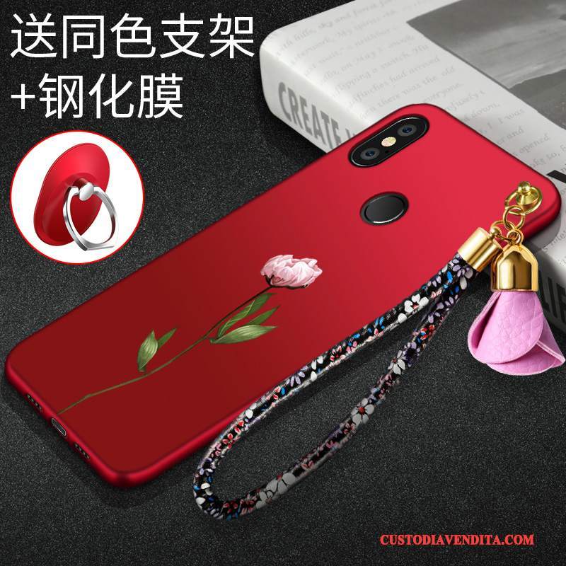 Custodia Redmi Note 5 Pro Silicone Tendenza Rosso, Cover Redmi Note 5 Pro Anti-cadutatelefono