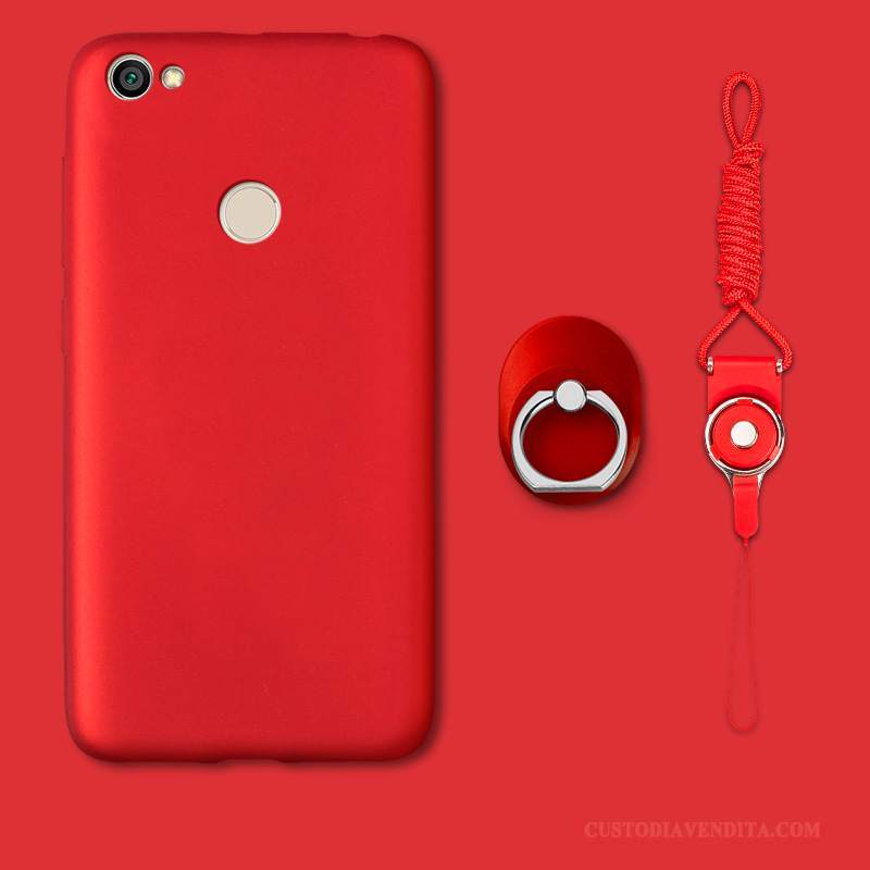 Custodia Redmi Note 5 Protezione Morbido Rosso, Cover Redmi Note 5 Colore Alto Piccola