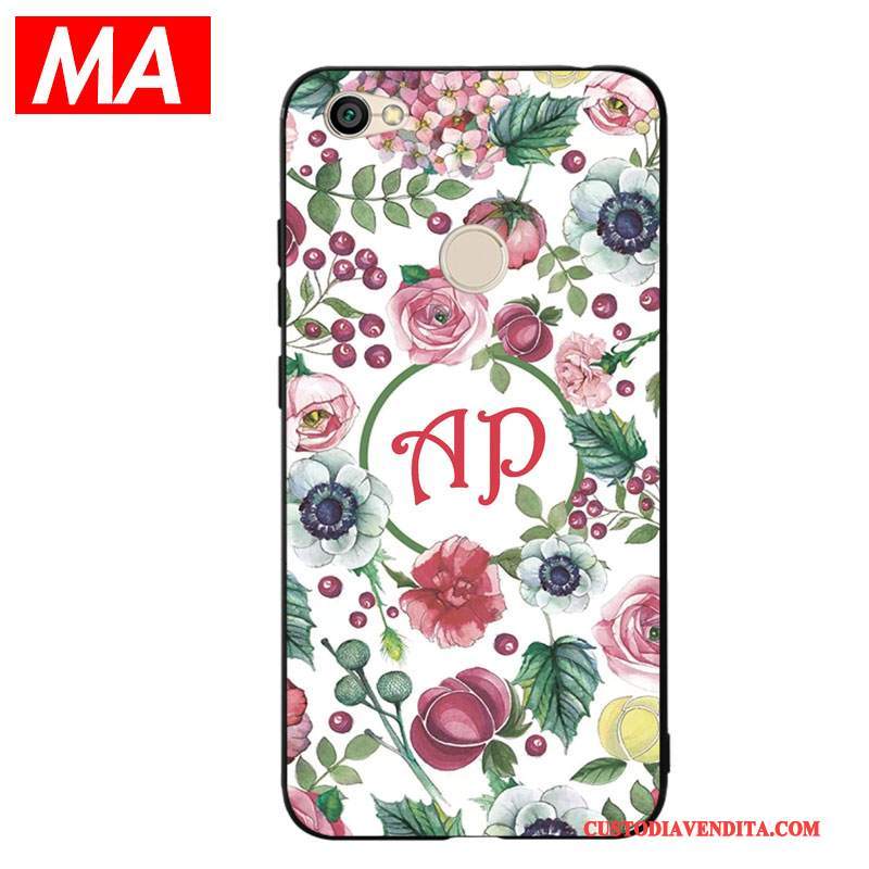 Custodia Redmi Note 5a Creativo Arancionetelefono, Cover Redmi Note 5a Silicone Fiori Alto