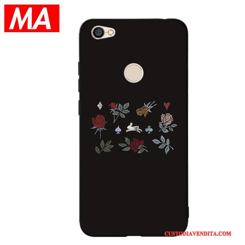 Custodia Redmi Note 5a Creativo Arancionetelefono, Cover Redmi Note 5a Silicone Fiori Alto