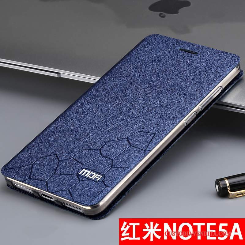 Custodia Redmi Note 5a Pelle Piccola Argento, Cover Redmi Note 5a Protezione Telefono Alto