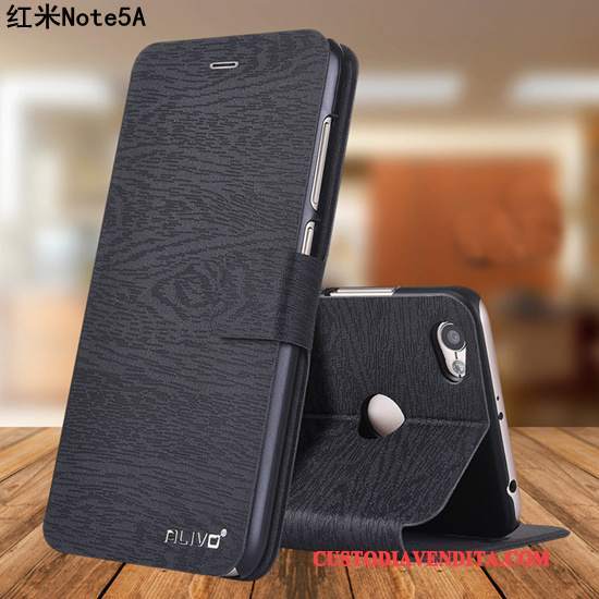 Custodia Redmi Note 5a Pelle Rossotelefono, Cover Redmi Note 5a Folio Piccola Oro