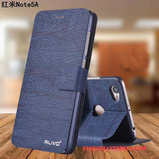 Custodia Redmi Note 5a Pelle Rossotelefono, Cover Redmi Note 5a Folio Piccola Oro