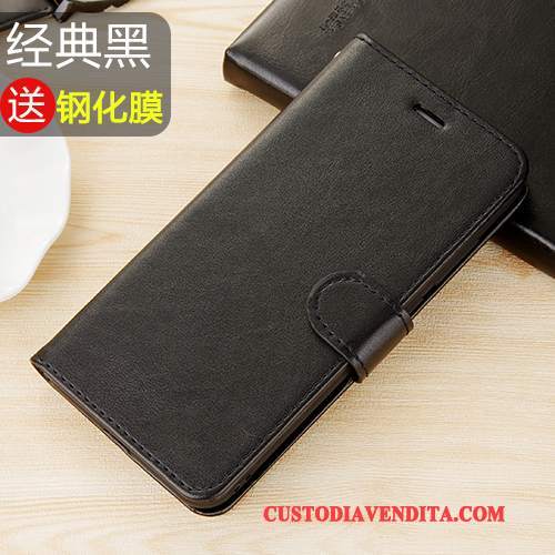 Custodia Redmi Note 5a Pelle Telefono Morbido, Cover Redmi Note 5a Folio Rosso Anti-caduta