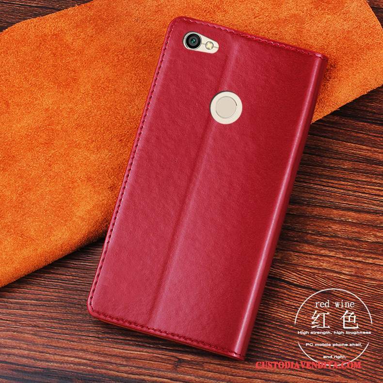 Custodia Redmi Note 5a Pelle Tutto Incluso Blu, Cover Redmi Note 5a Protezione Rosso Anti-caduta