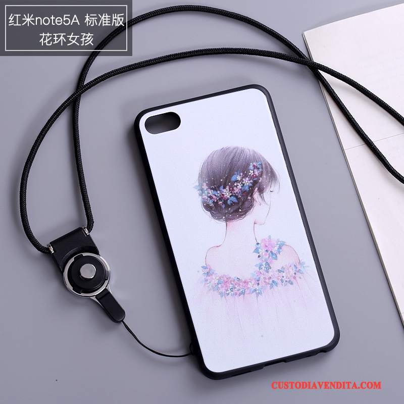 Custodia Redmi Note 5a Protezione Rossotelefono, Cover Redmi Note 5a Colore Bianco Tutto Incluso