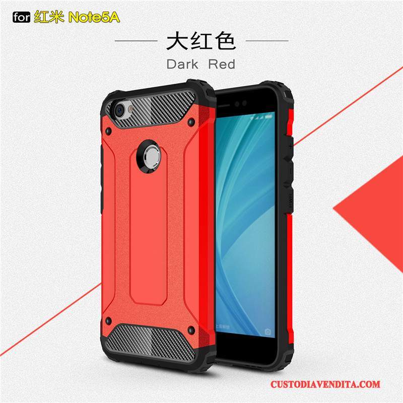 Custodia Redmi Note 5a Silicone Anti-caduta Difficile, Cover Redmi Note 5a Piccola Rosso