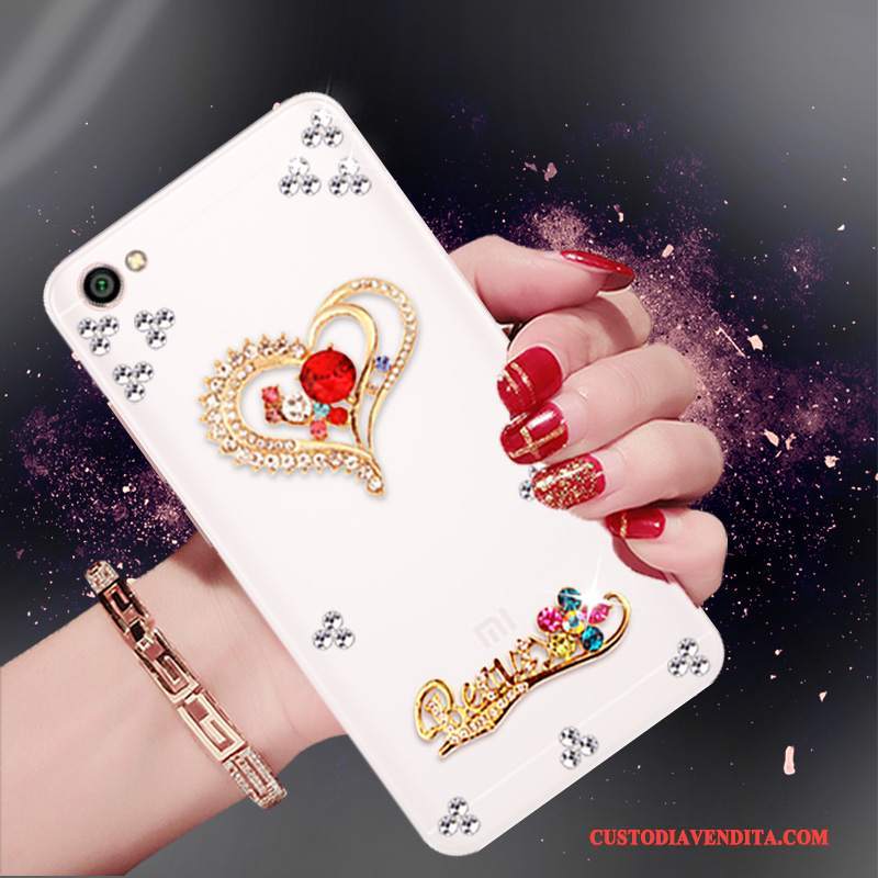 Custodia Redmi Note 5a Strass Tendenza Rosso, Cover Redmi Note 5a Protezione Piccolatelefono