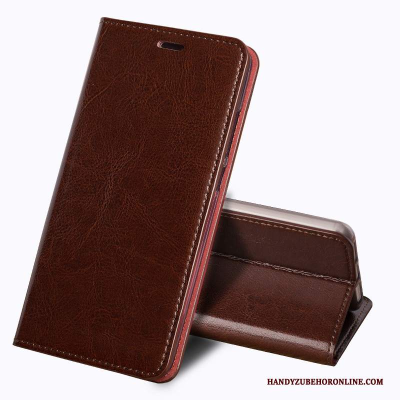 Custodia Redmi Note 6 Pro Folio Anti-caduta High End, Cover Redmi Note 6 Pro Pelle Piccola Rosso