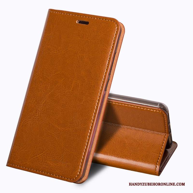 Custodia Redmi Note 6 Pro Folio Anti-caduta High End, Cover Redmi Note 6 Pro Pelle Piccola Rosso