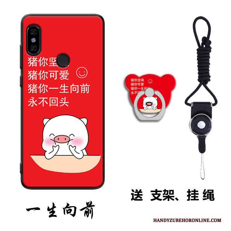 Custodia Redmi Note 6 Pro Morbido Rosso, Cover Redmi Note 6 Pro Blutelefono