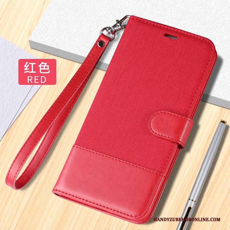 Custodia Redmi Note 6 Pro Pelle Rossotelefono, Cover Redmi Note 6 Pro Folio Tutto Incluso Carta