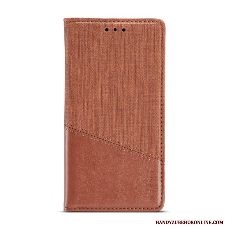 Custodia Redmi Note 6 Pro Pelle Tutto Incluso Anti-caduta, Cover Redmi Note 6 Pro Folio Rosso Piccola