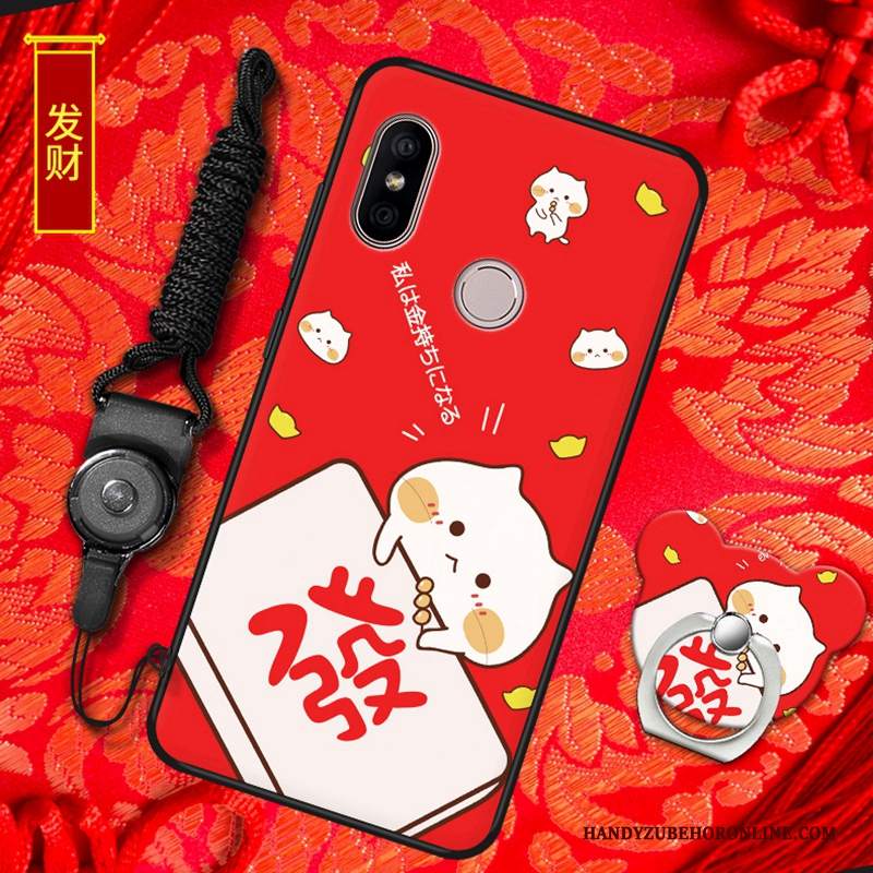 Custodia Redmi Note 6 Pro Protezione Nuovotelefono, Cover Redmi Note 6 Pro Rosso Morbido