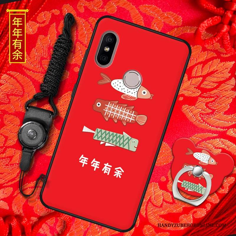 Custodia Redmi Note 6 Pro Protezione Nuovotelefono, Cover Redmi Note 6 Pro Rosso Morbido