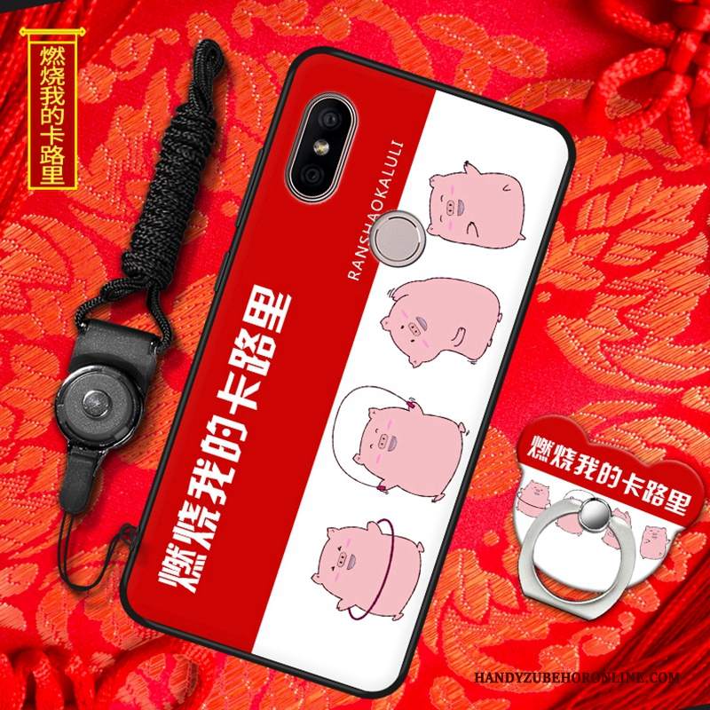 Custodia Redmi Note 6 Pro Protezione Nuovotelefono, Cover Redmi Note 6 Pro Rosso Morbido