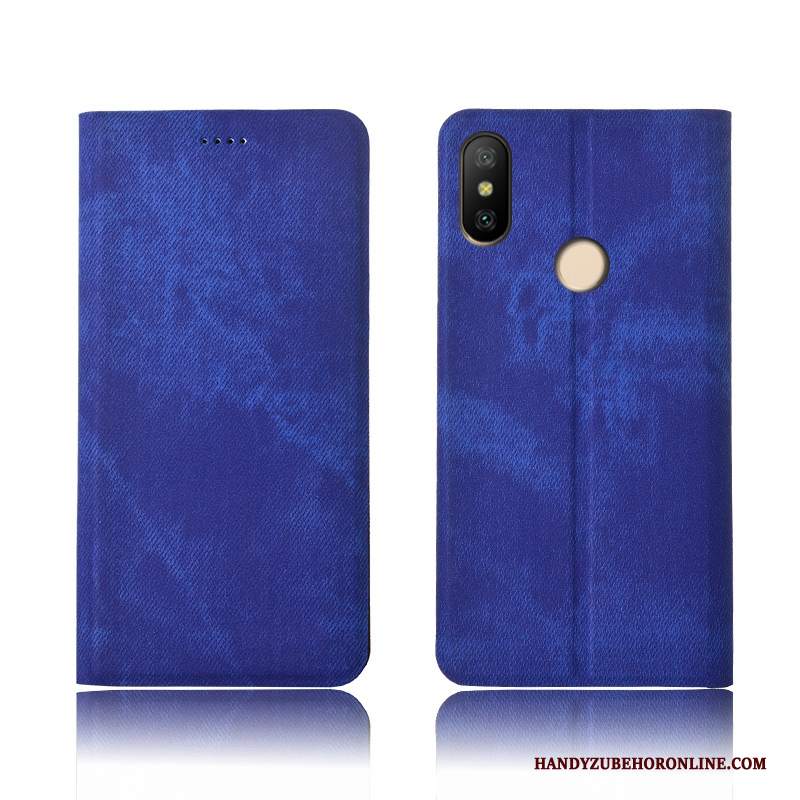 Custodia Redmi Note 6 Pro Protezione Rosso Nuovo, Cover Redmi Note 6 Pro Folio Anti-caduta Morbido