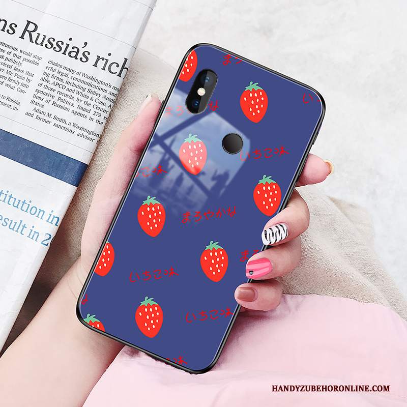 Custodia Redmi Note 6 Pro Protezione Rosso Tendenza, Cover Redmi Note 6 Pro Telefono Vetro