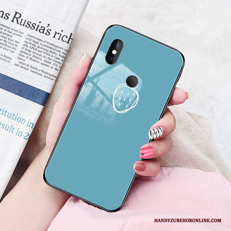 Custodia Redmi Note 6 Pro Protezione Rosso Tendenza, Cover Redmi Note 6 Pro Telefono Vetro