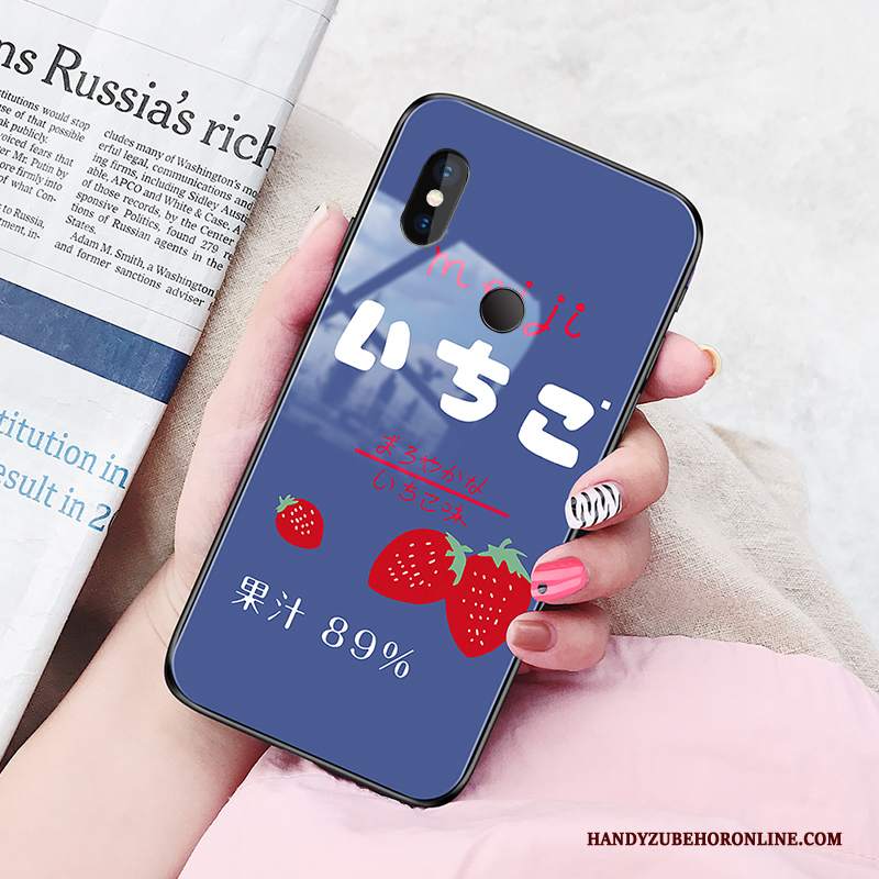 Custodia Redmi Note 6 Pro Protezione Rosso Tendenza, Cover Redmi Note 6 Pro Telefono Vetro