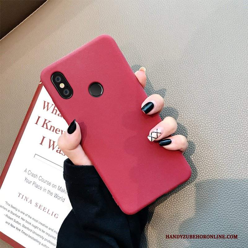 Custodia Redmi Note 6 Pro Silicone Macchiati Coperchio Posteriore, Cover Redmi Note 6 Pro Protezione Net Red Rosso