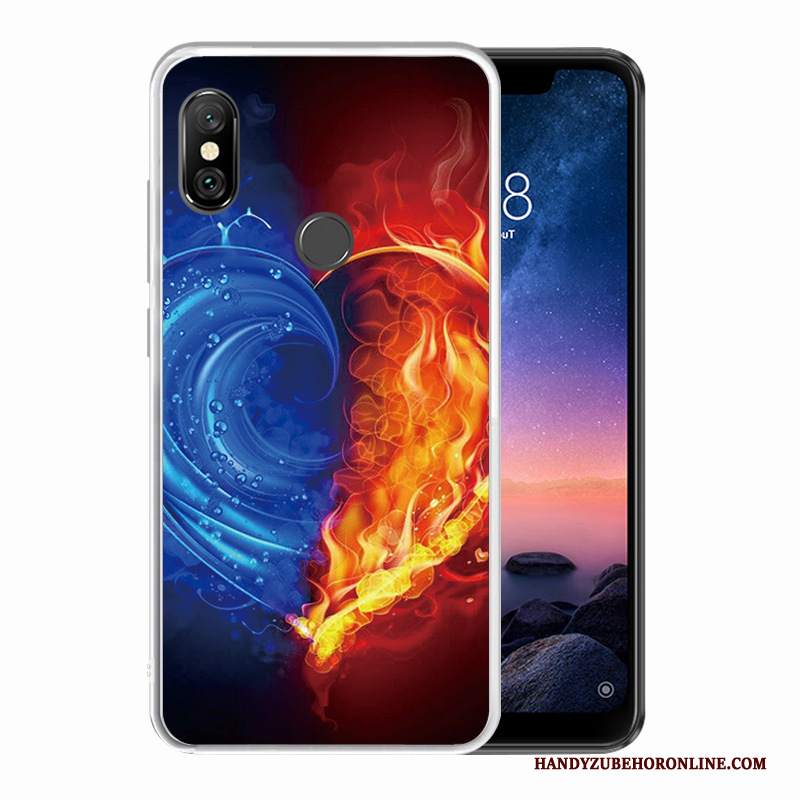 Custodia Redmi Note 6 Pro Silicone Nerotelefono, Cover Redmi Note 6 Pro Modello Rosso