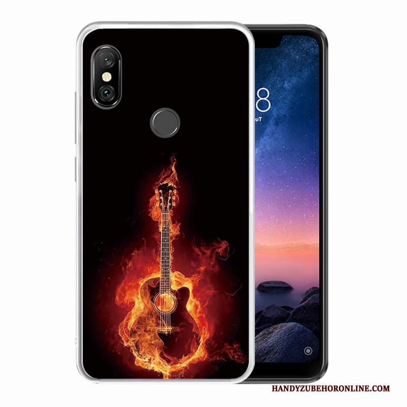 Custodia Redmi Note 6 Pro Silicone Nerotelefono, Cover Redmi Note 6 Pro Modello Rosso