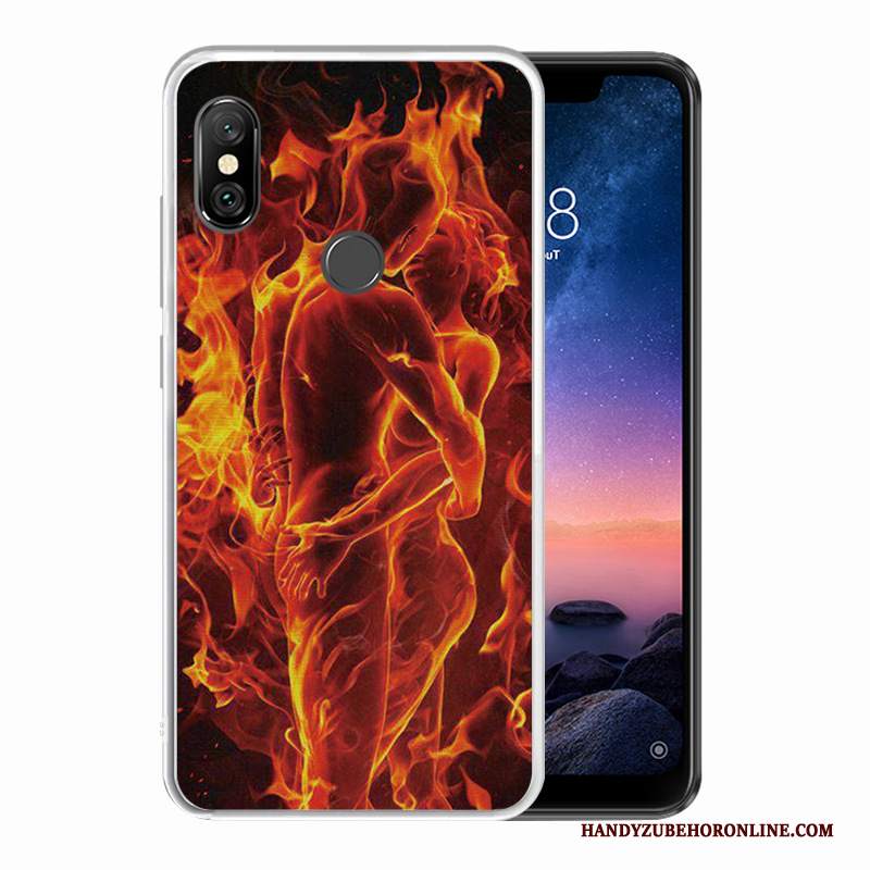 Custodia Redmi Note 6 Pro Silicone Nerotelefono, Cover Redmi Note 6 Pro Modello Rosso