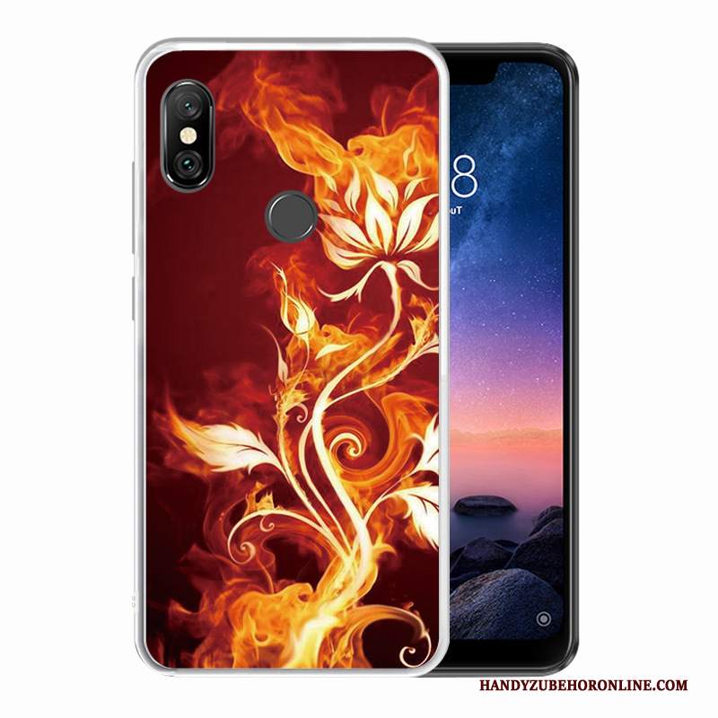 Custodia Redmi Note 6 Pro Silicone Nerotelefono, Cover Redmi Note 6 Pro Modello Rosso