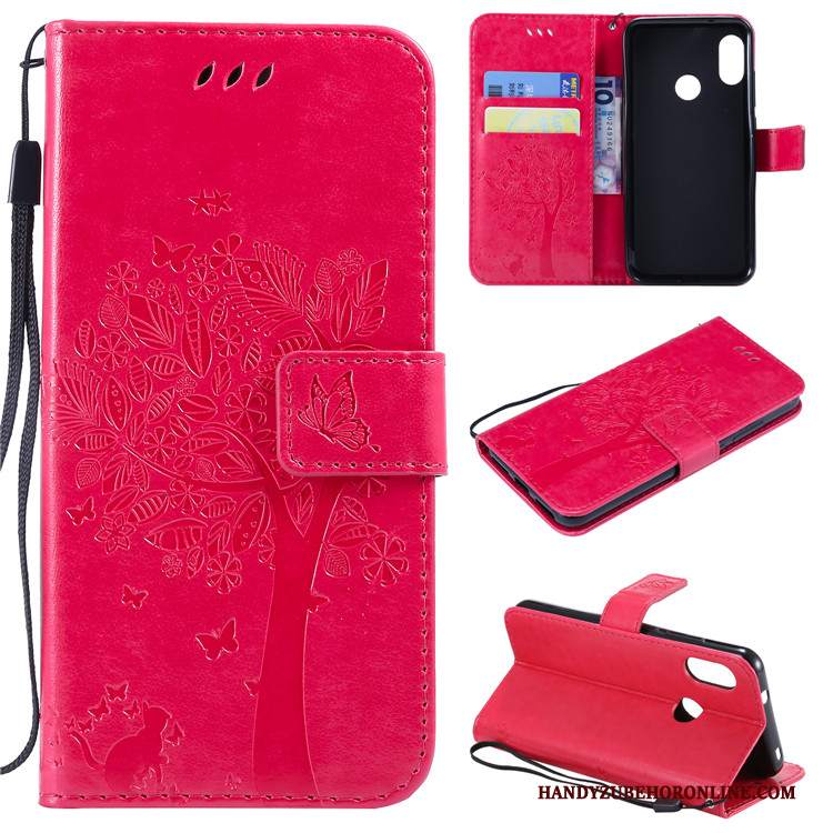 Custodia Redmi Note 6 Pro Silicone Tutto Incluso Morbido, Cover Redmi Note 6 Pro Cartone Animato Rosa Rosso