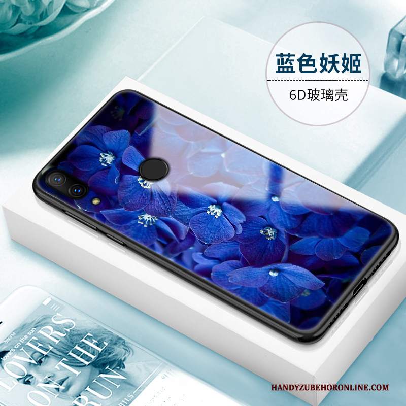 Custodia Redmi Note 7 Blu Marchio Di Tendenza, Cover Redmi Note 7 Di Personalità Anti-caduta