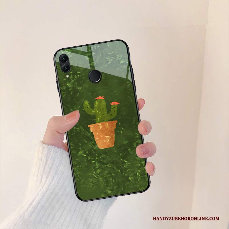 Custodia Redmi Note 7 Cartone Animato Nuovo Specchio, Cover Redmi Note 7 Creativo Net Red Verde