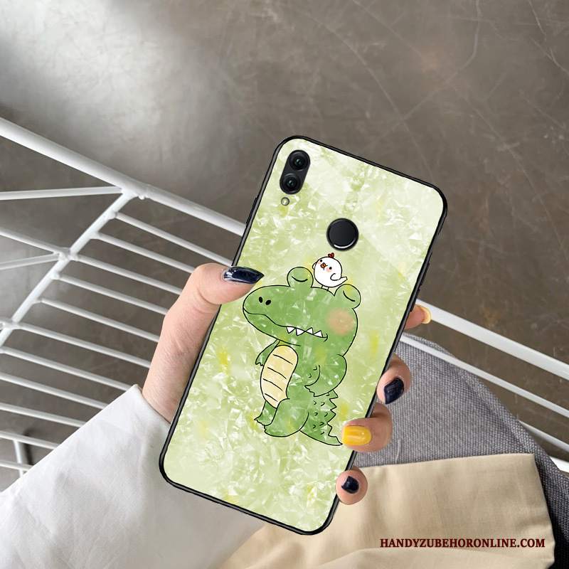 Custodia Redmi Note 7 Cartone Animato Nuovo Specchio, Cover Redmi Note 7 Creativo Net Red Verde