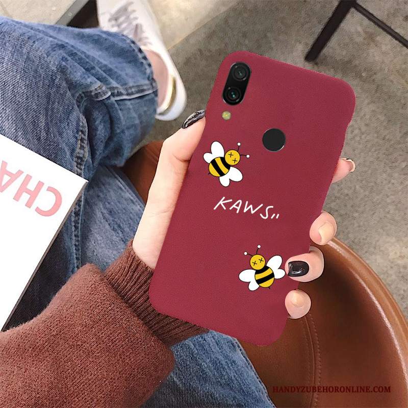 Custodia Redmi Note 7 Cartone Animato Rosso Anti-caduta, Cover Redmi Note 7 Macchiati Morbido