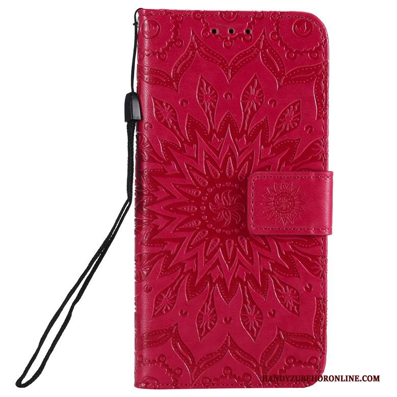 Custodia Redmi Note 7 Folio Rosa Piccola, Cover Redmi Note 7 Silicone Tutto Incluso Rosso