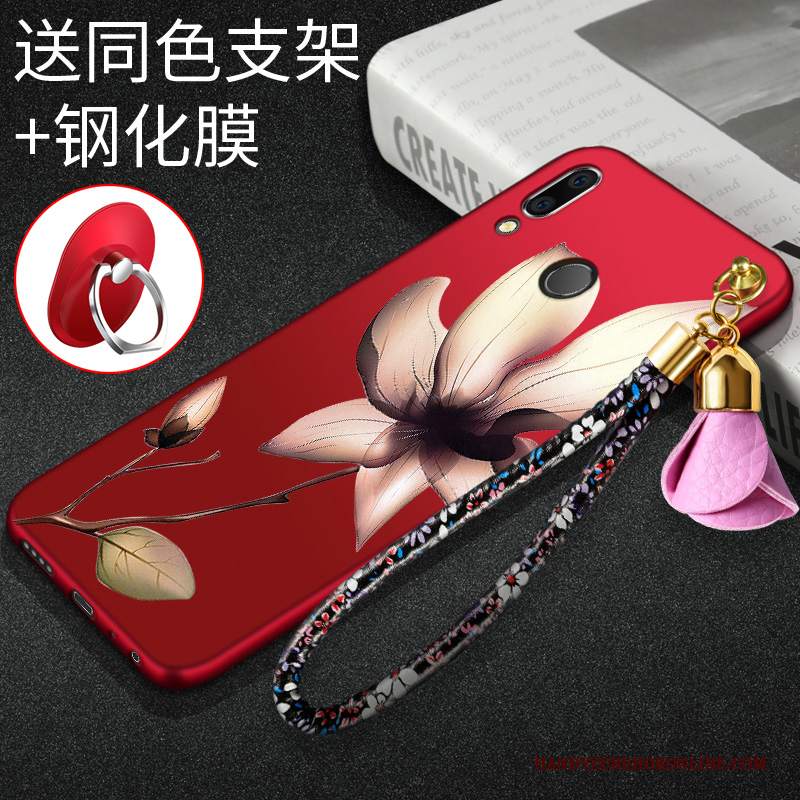 Custodia Redmi Note 7 Moda Nuovo Rosso, Cover Redmi Note 7 Silicone Semplici Morbido