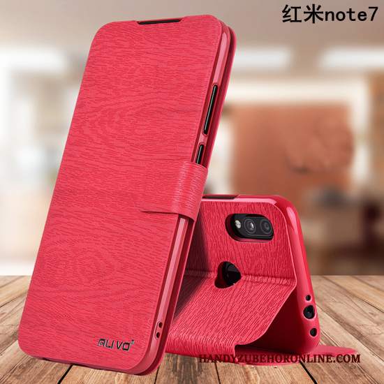 Custodia Redmi Note 7 Pelle Affari Morbido, Cover Redmi Note 7 Protezione Tutto Incluso Oro