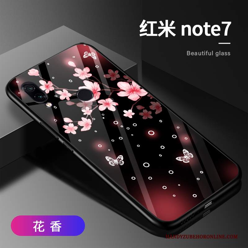 Custodia Redmi Note 7 Protezione Rosso Nero, Cover Redmi Note 7 Creativo Telefono Di Personalità