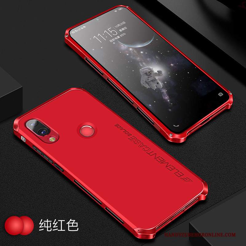 Custodia Redmi Note 7 Silicone Rosso Piccola, Cover Redmi Note 7 Protezione Telaio Anti-caduta