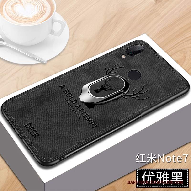 Custodia Redmi Note 7 Silicone Telefono Magnetico, Cover Redmi Note 7 Protezione Ring Sottile