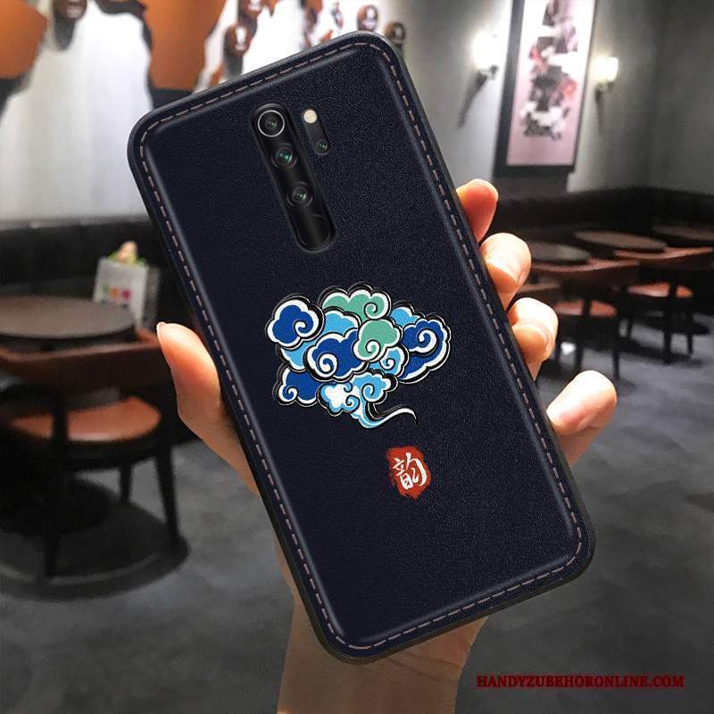 Custodia Redmi Note 8 Pro Pelle Tutto Incluso Anti-caduta, Cover Redmi Note 8 Pro Protezione Stile Cinese Gru