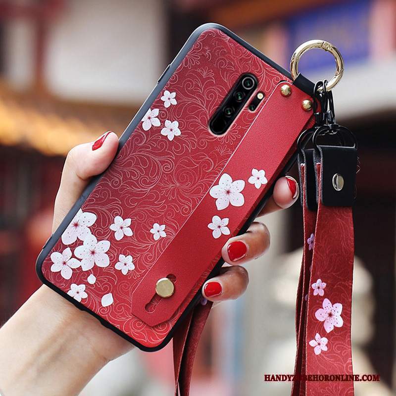 Custodia Redmi Note 8 Pro Protezione Ornamenti Appesi Bianco, Cover Redmi Note 8 Pro Telefono Rosso