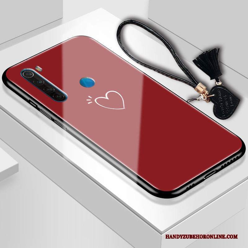 Custodia Redmi Note 8t Moda Vetro Amare, Cover Redmi Note 8t Protezione Piccola Semplici