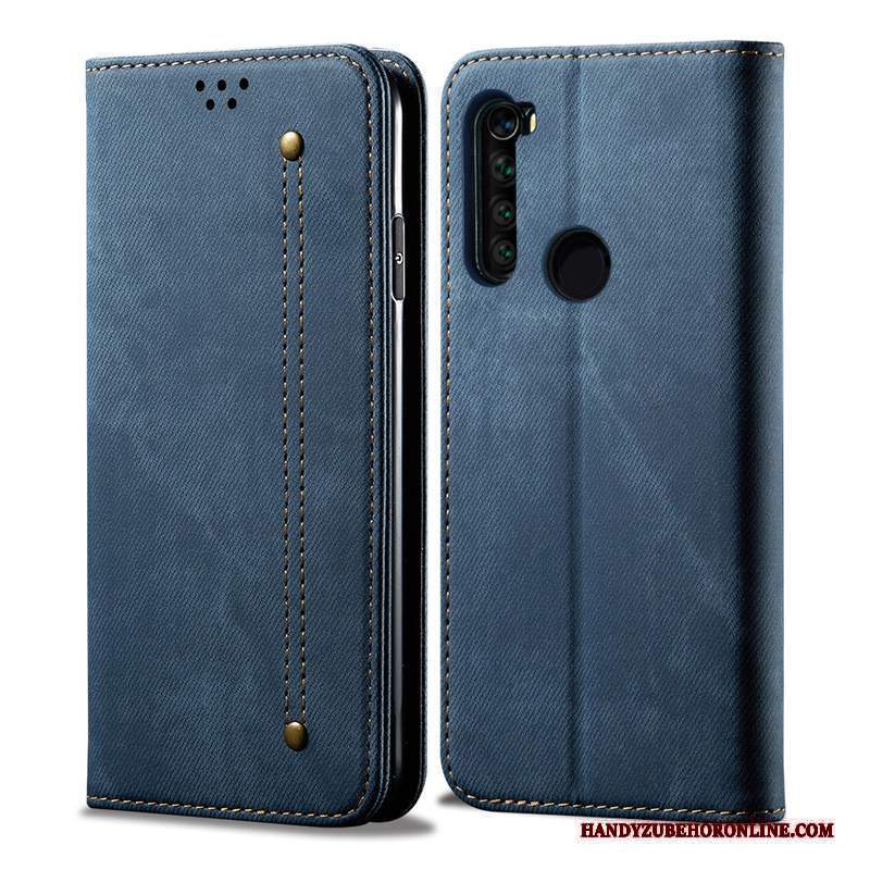 Custodia Redmi Note 8t Pelle Affari Rosso, Cover Redmi Note 8t Protezione Telefono Anti-caduta