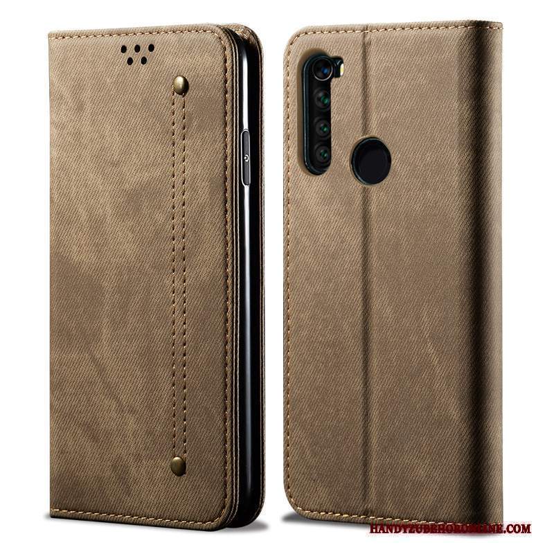 Custodia Redmi Note 8t Pelle Affari Rosso, Cover Redmi Note 8t Protezione Telefono Anti-caduta